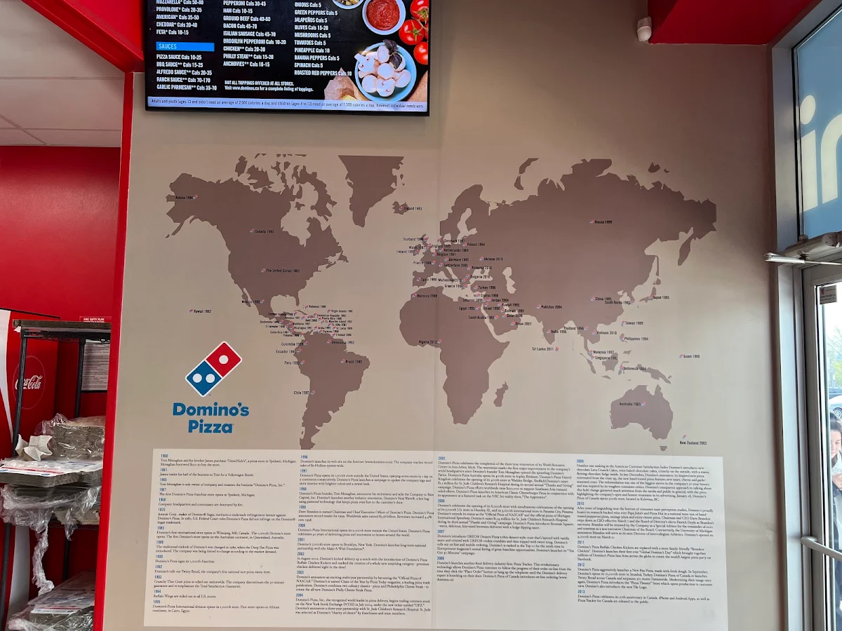 Menu, Domino's Pizza