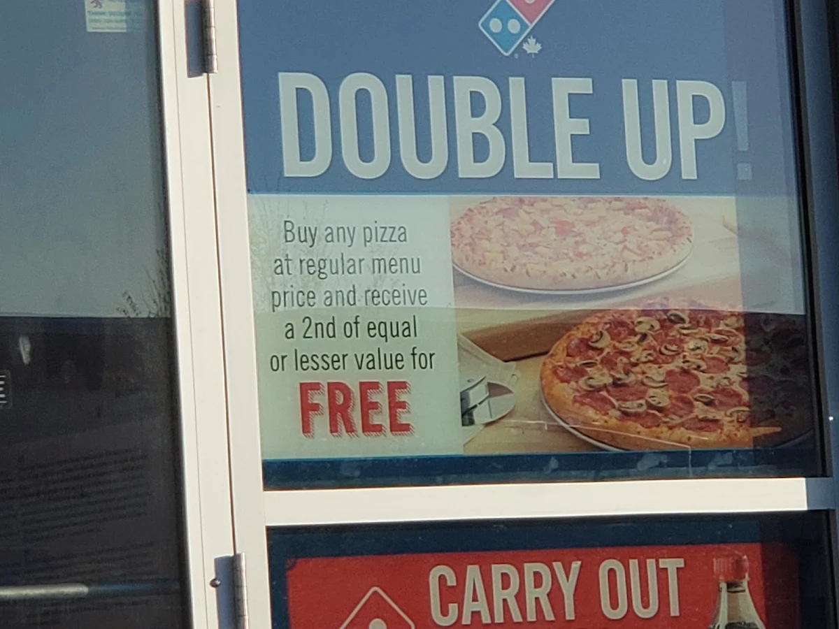 Menu, Domino's Pizza