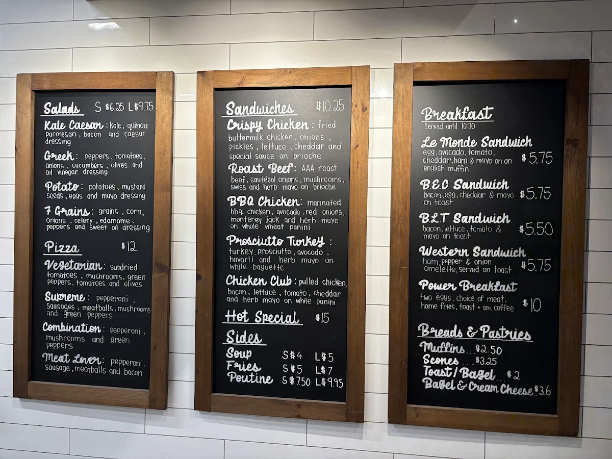 Menu, Le Monde
