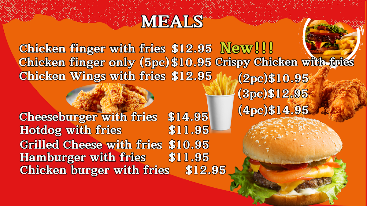 Menu, Captain Neel's Fish & Chips