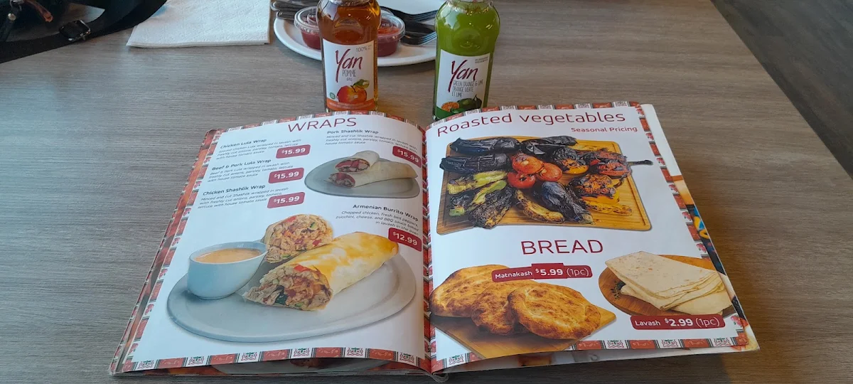 Menu, Armenian Bistro