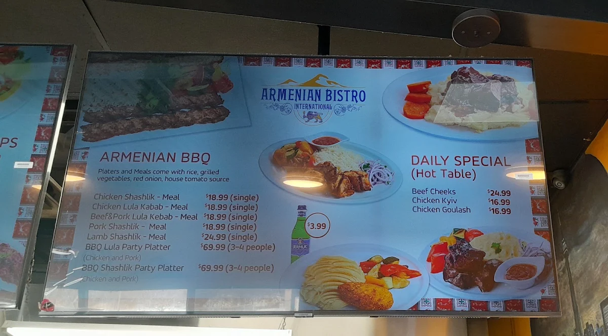 Menu, Armenian Bistro