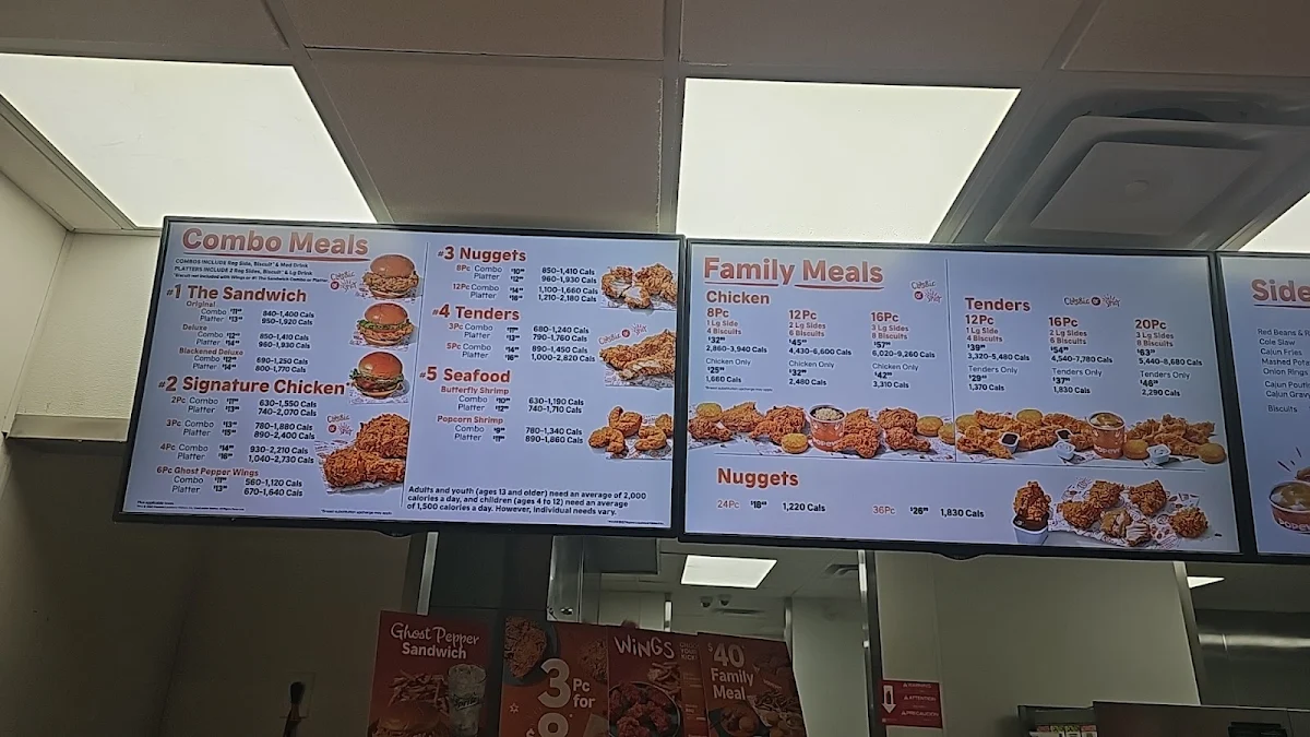 Menu, Popeyes Louisiana Kitchen
