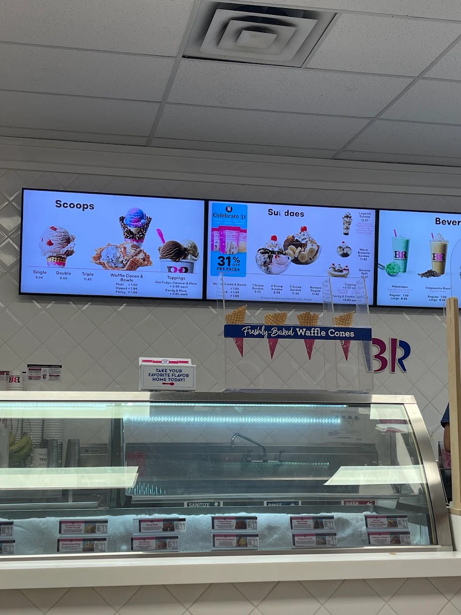 Menu, Baskin-Robbins