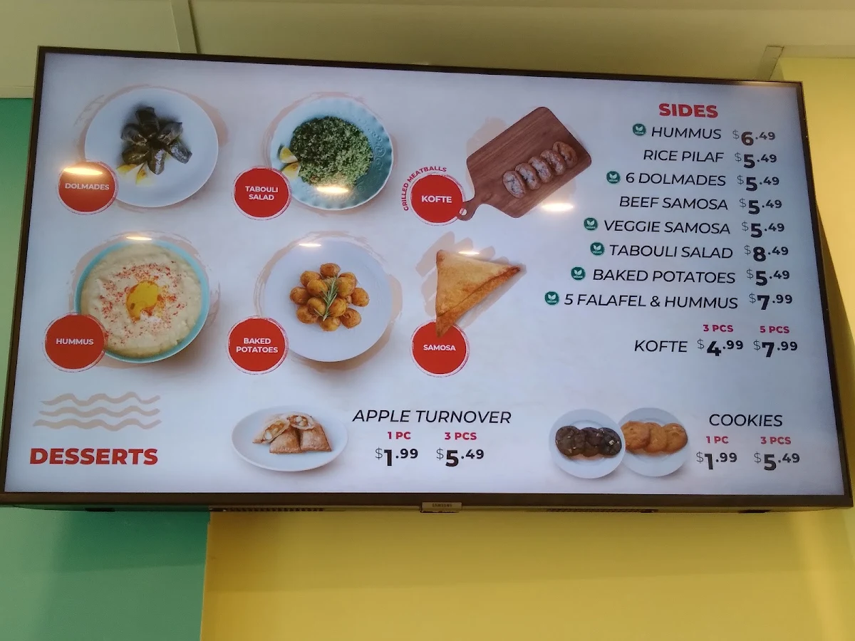 Menu, Donair Dude