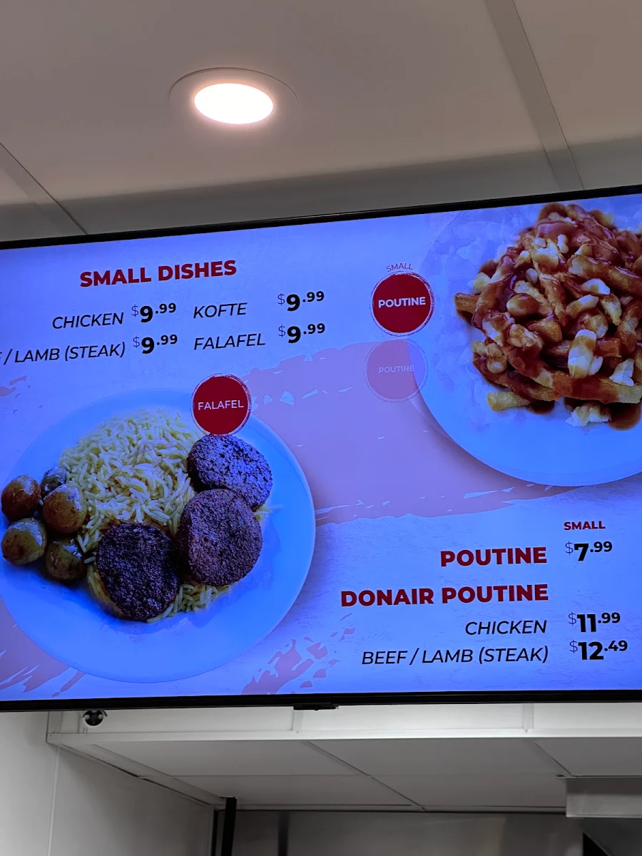 Menu, Donair Dude