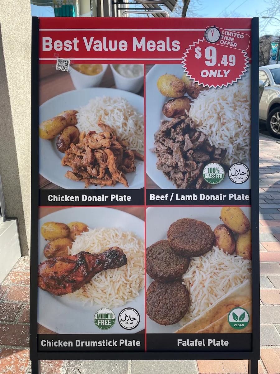 Menu, Donair Dude