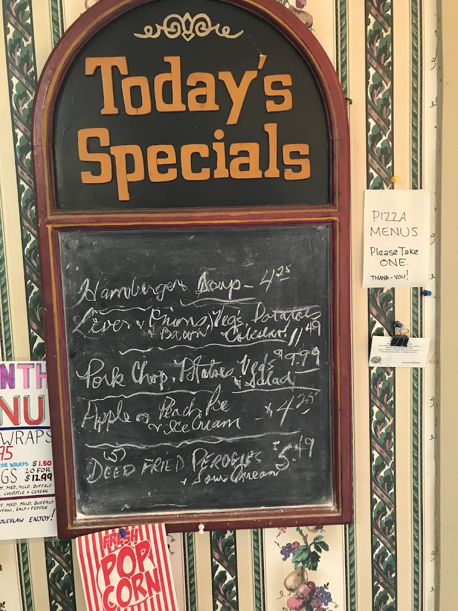 Menu, Fay’s Restaurant