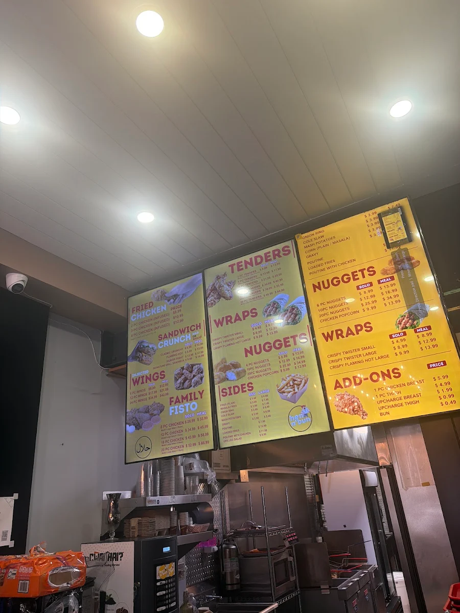 Menu, Hen n' bun - Brampton