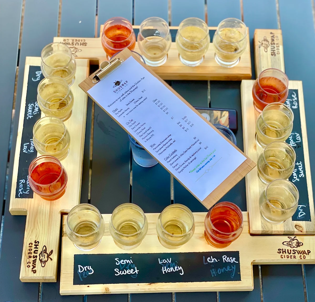 Menu, Shuswap Cider Company