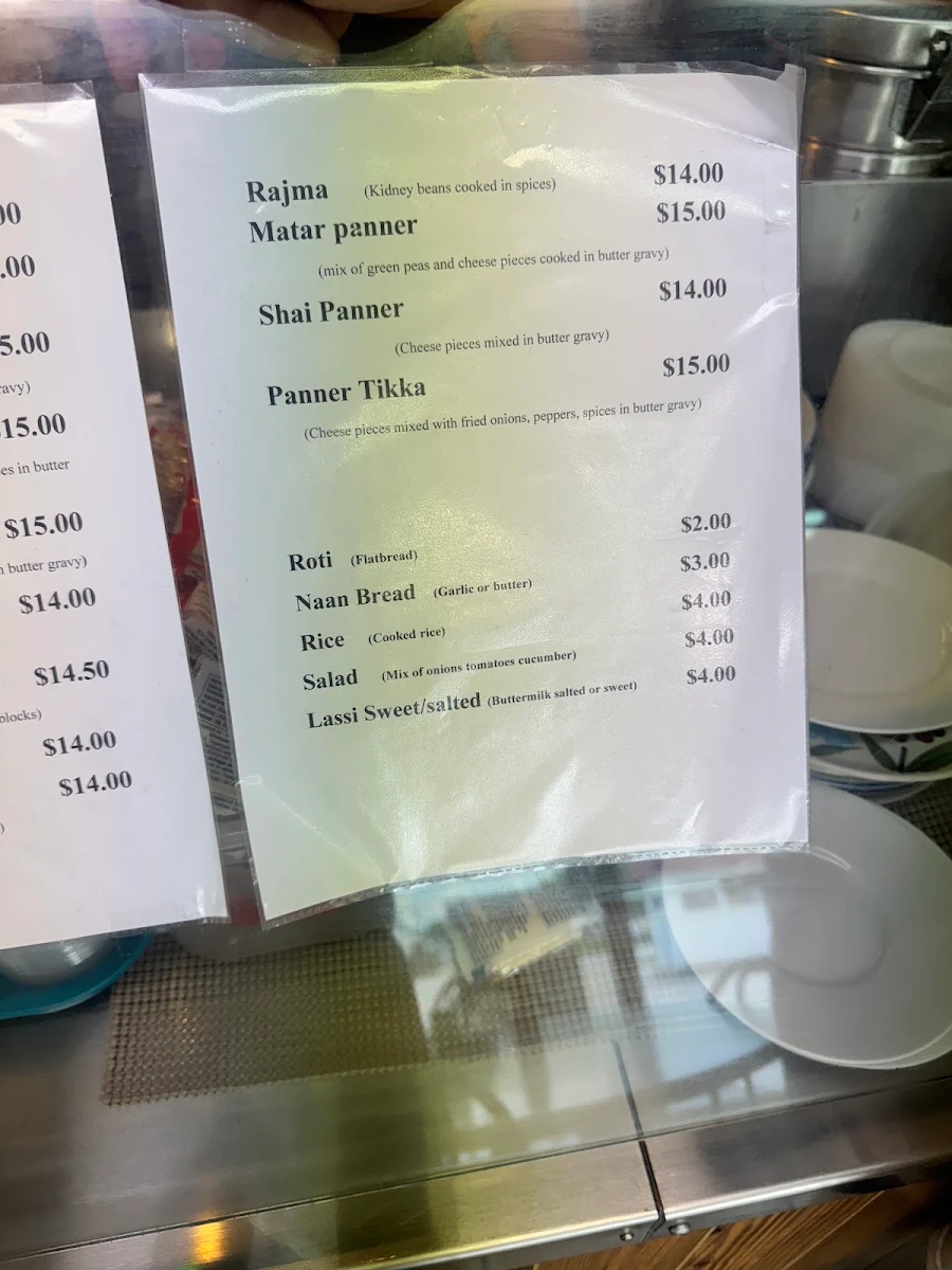 Menu, Hearst esso family restaurant