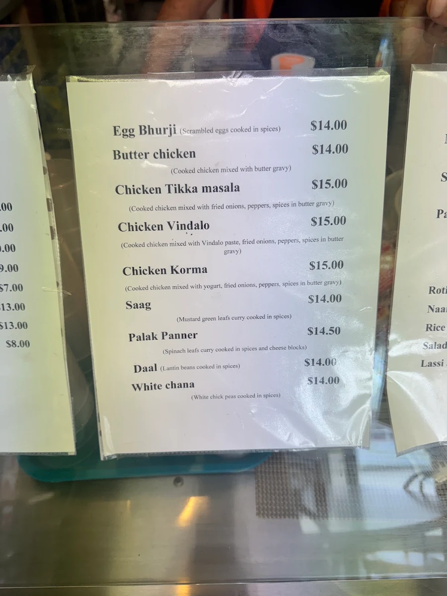 Menu, Hearst esso family restaurant