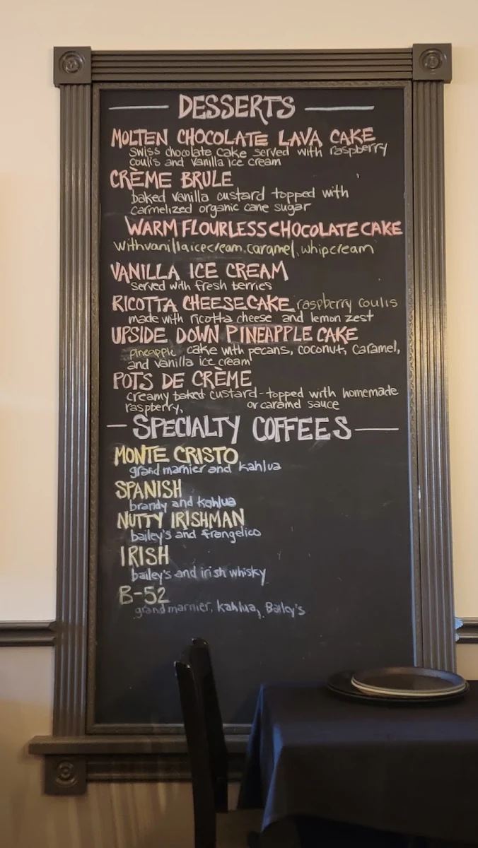 Menu, Marwan's Global Bistro