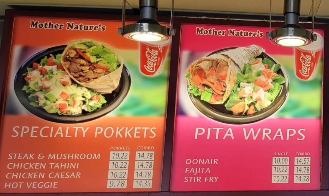 Menu, Mother Nature's
