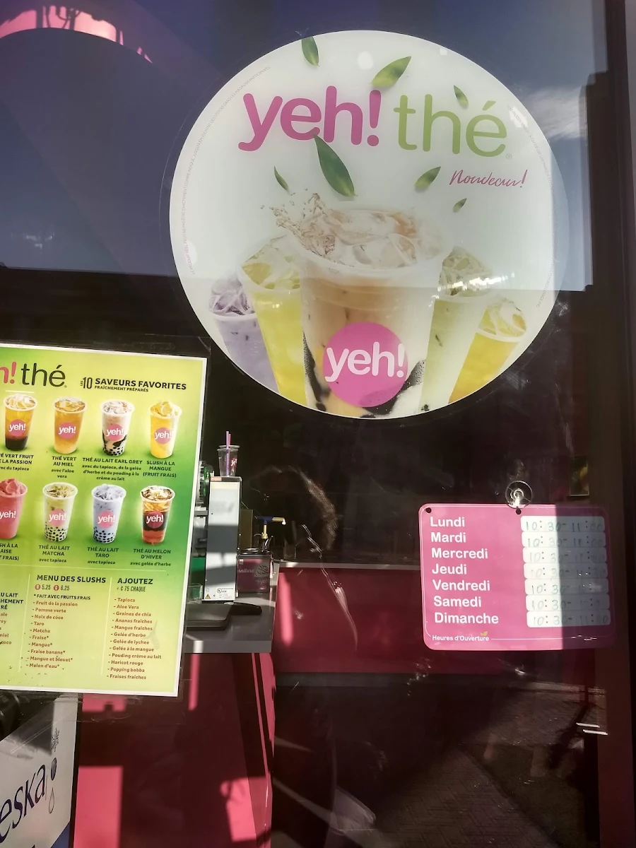 Menu, Yeh! Frozen Yogurt
