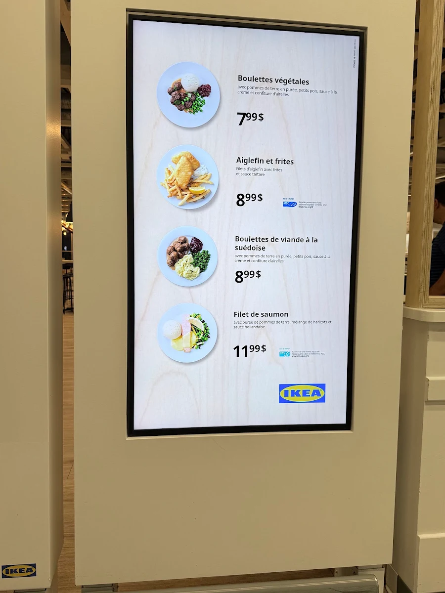 Menu, IKEA Boucherville - Restaurant