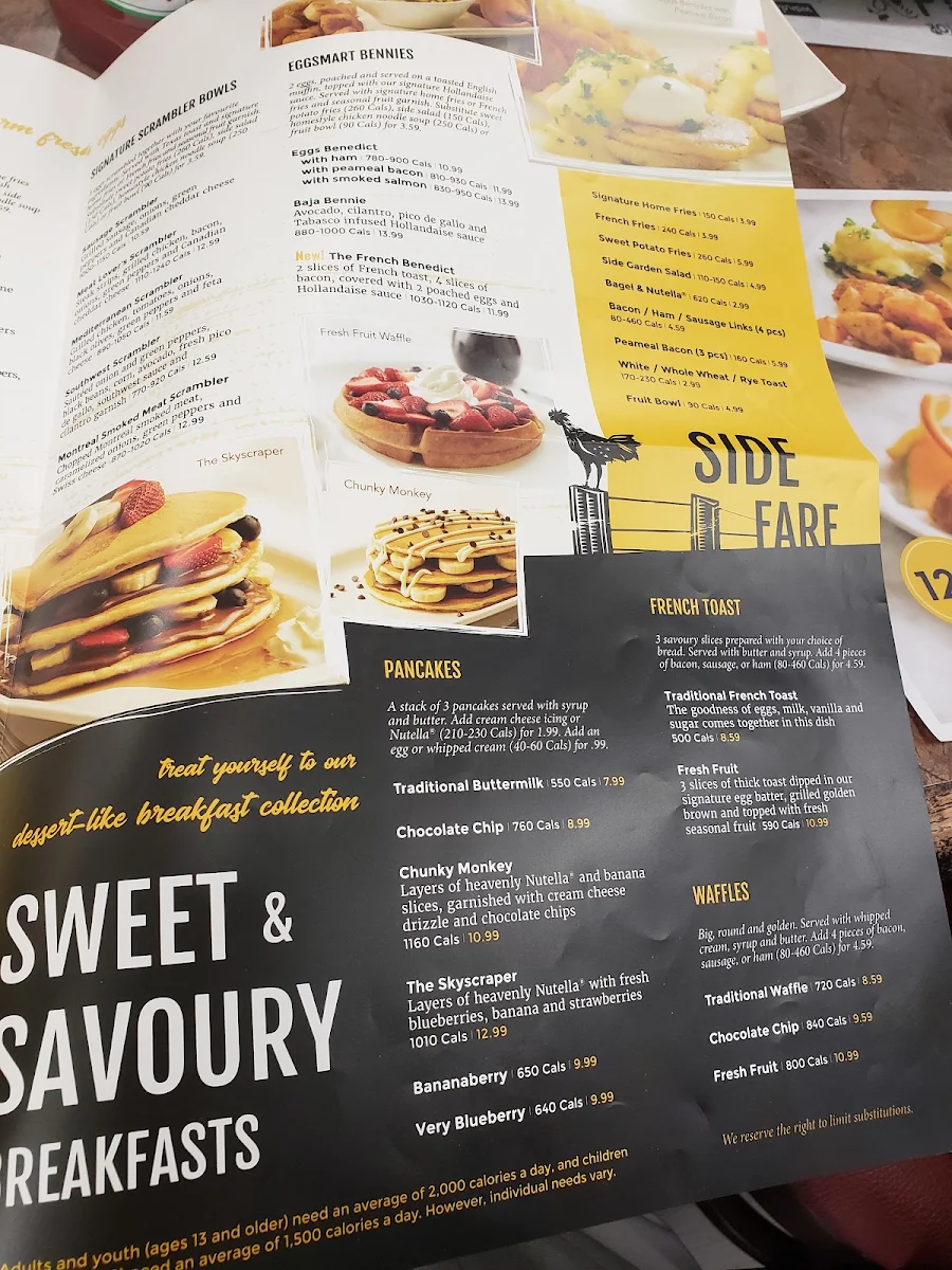 Menu, Eggsmart