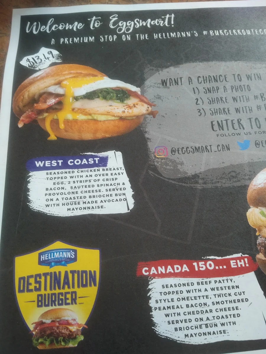 Menu, Eggsmart