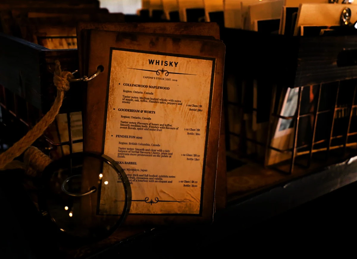Menu, Sweet Capone's Italian Bakery and Cannoli Shop