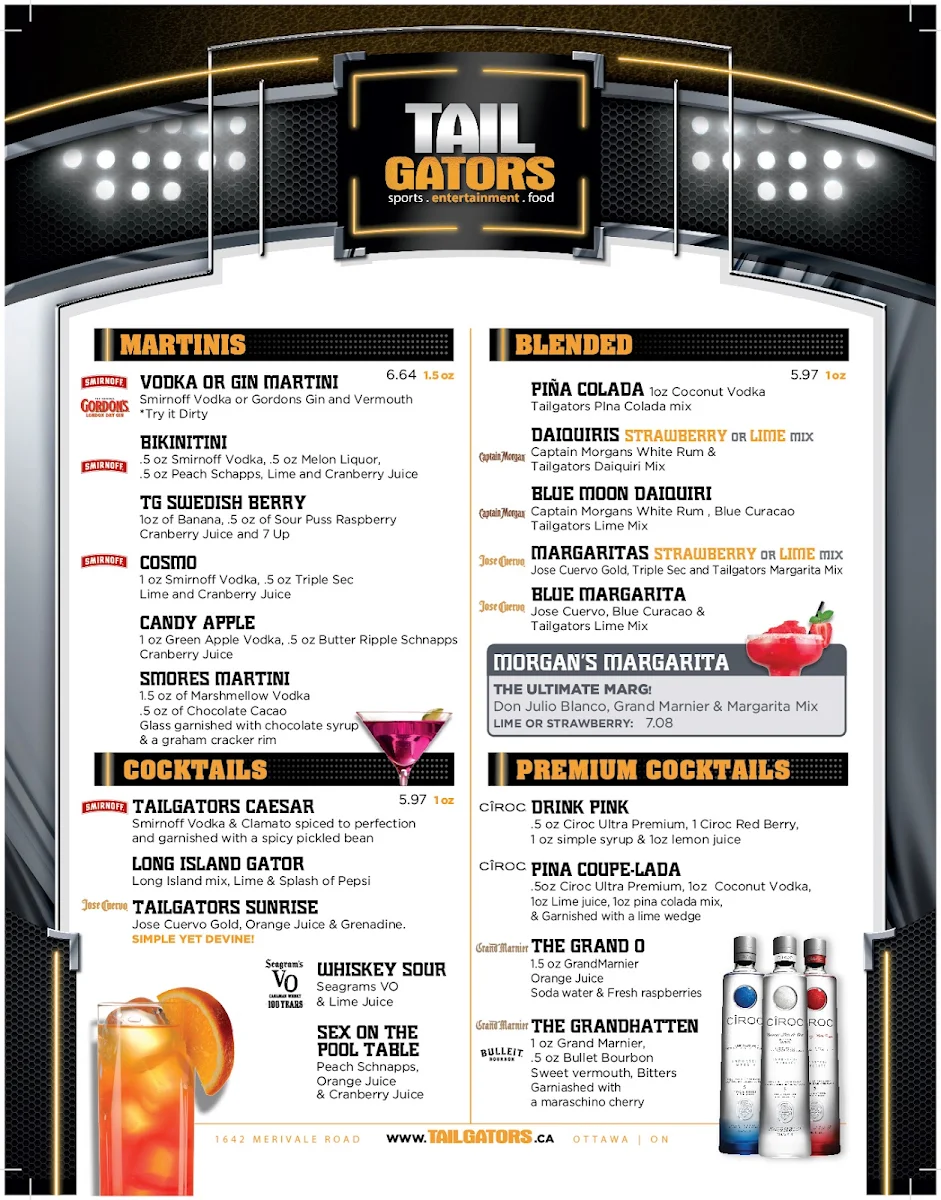 Menu, Tailgators
