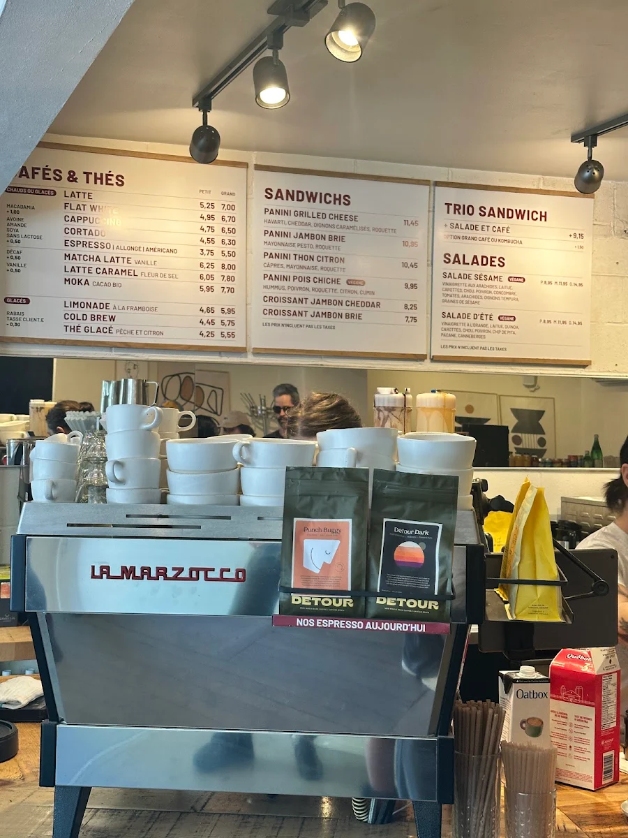 Menu, Café In Gamba Saint-Viateur