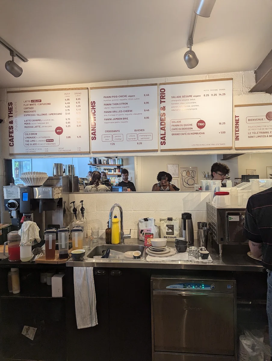 Menu, Café In Gamba Saint-Viateur