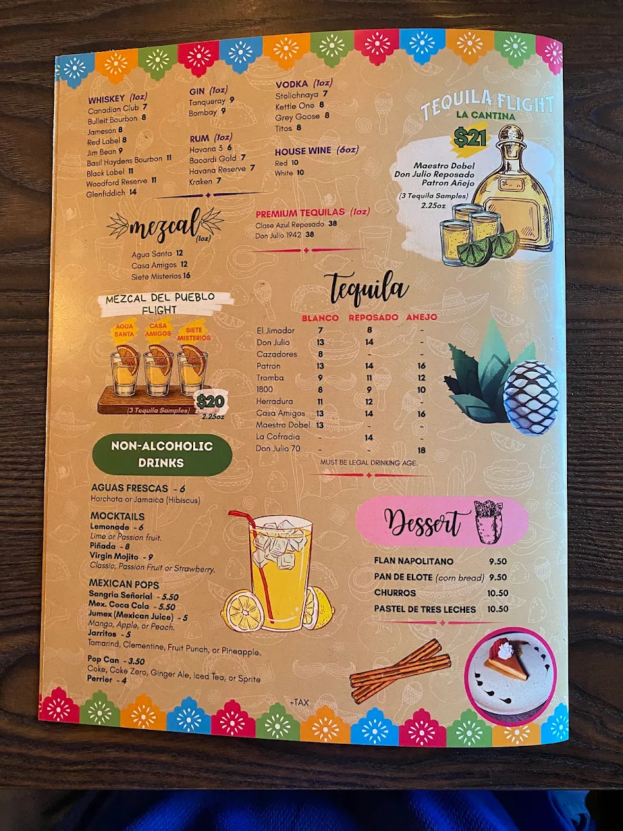 Menu, La cantina del pueblo
