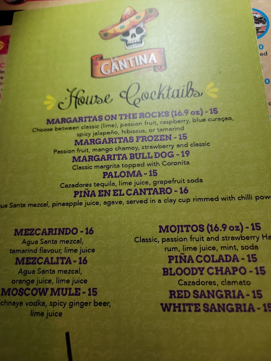 Menu, La cantina del pueblo