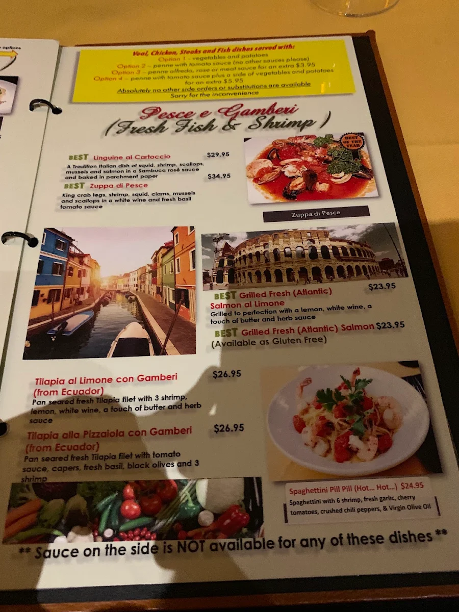 Menu, La Veranda Osteria