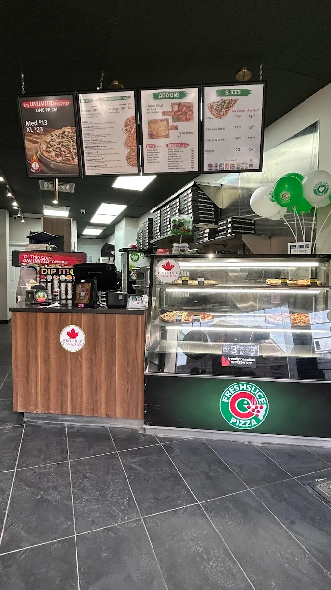 Menu, Freshslice Pizza