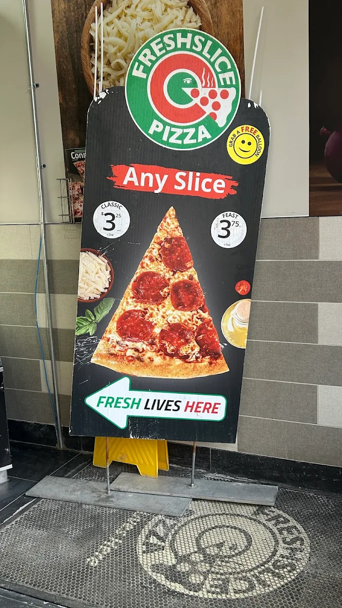 Menu, Freshslice Pizza