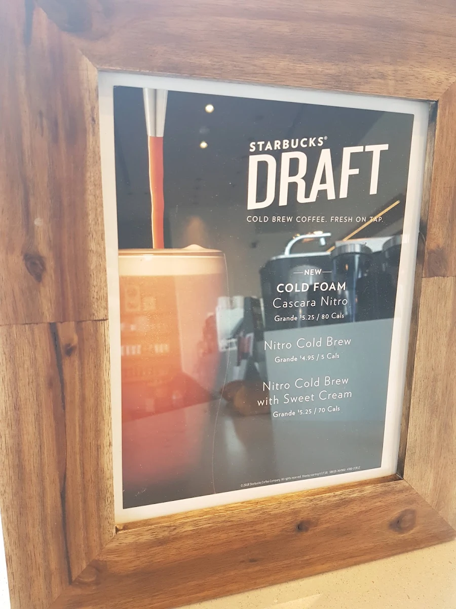 Menu, Starbucks Coffee Company