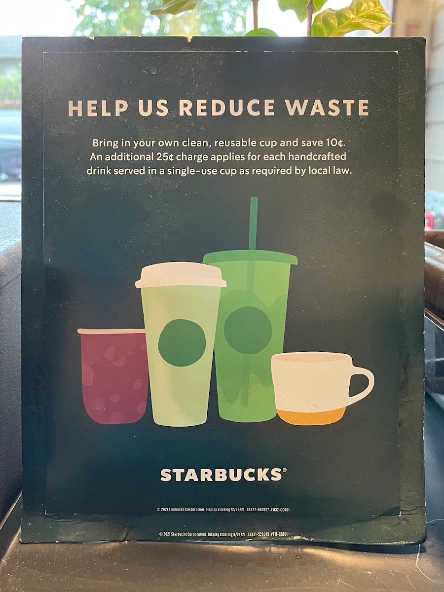 Menu, Starbucks Coffee Company