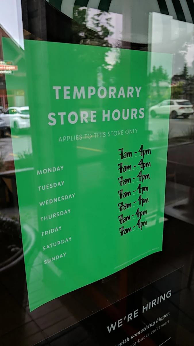 Menu, Starbucks Coffee Company