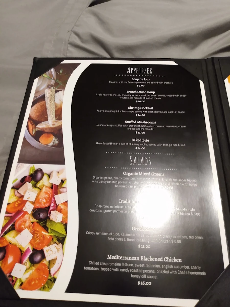 Menu, Crosswinds Restaurant and Bar