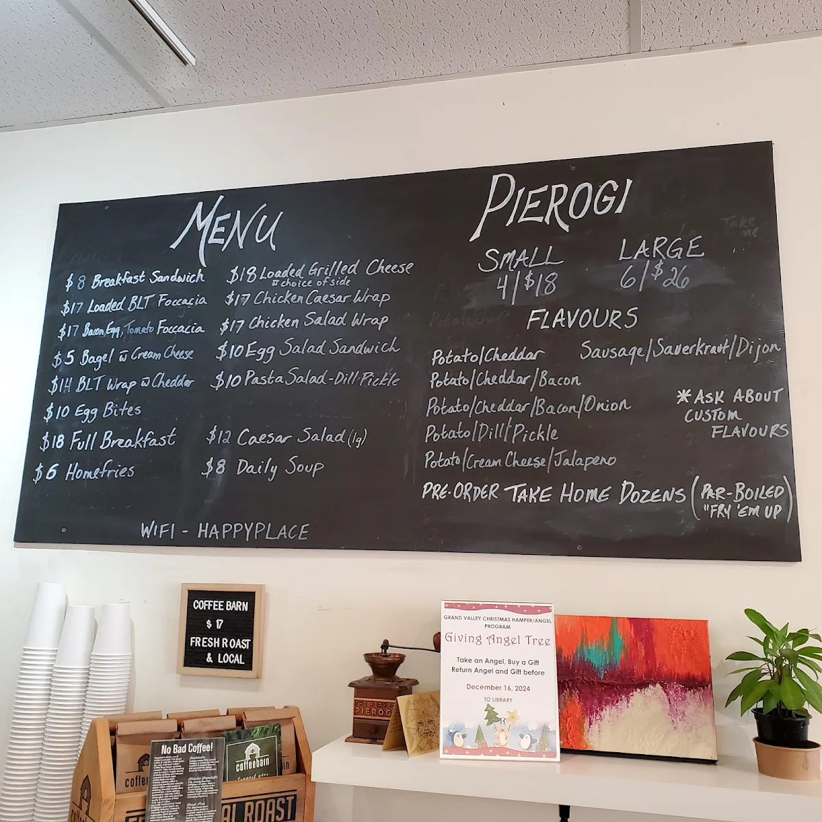 Menu, The Perked Pierogi