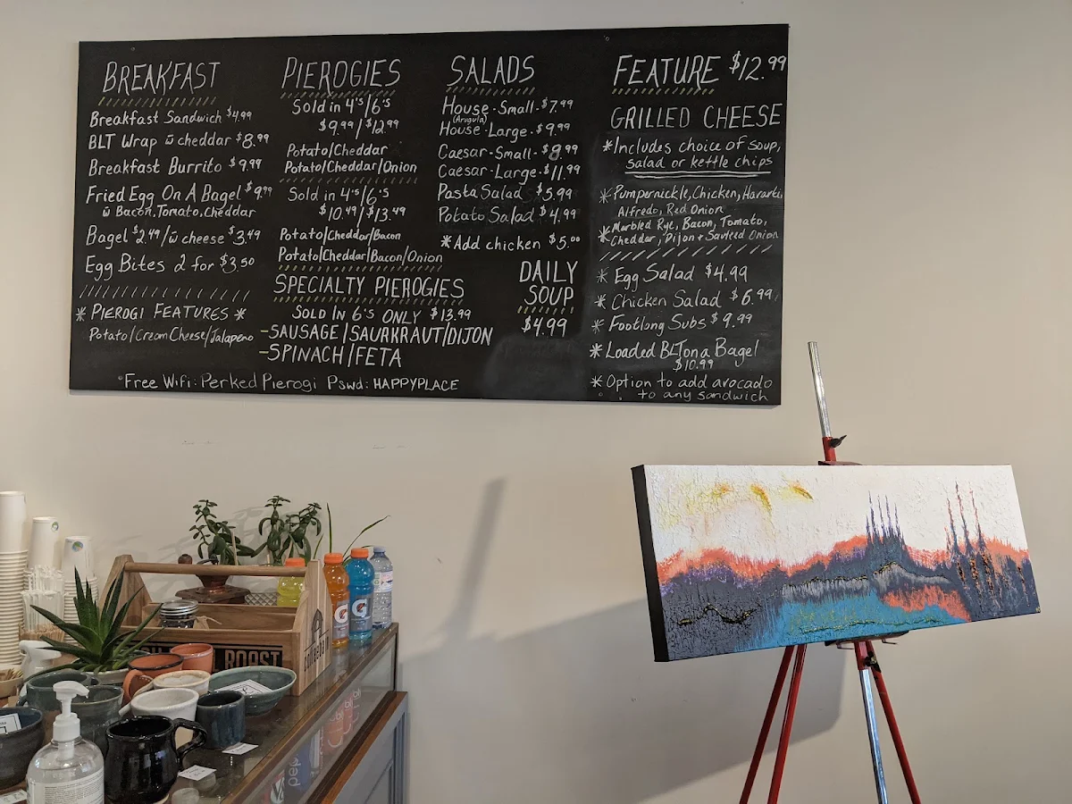 Menu, The Perked Pierogi