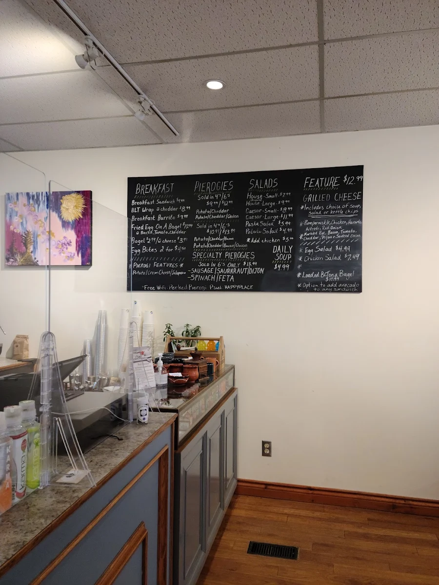 Menu, The Perked Pierogi