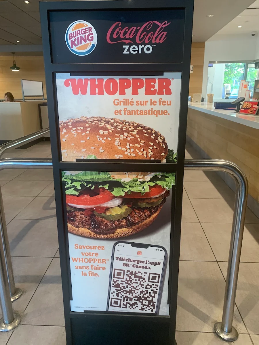 Menu, Burger King