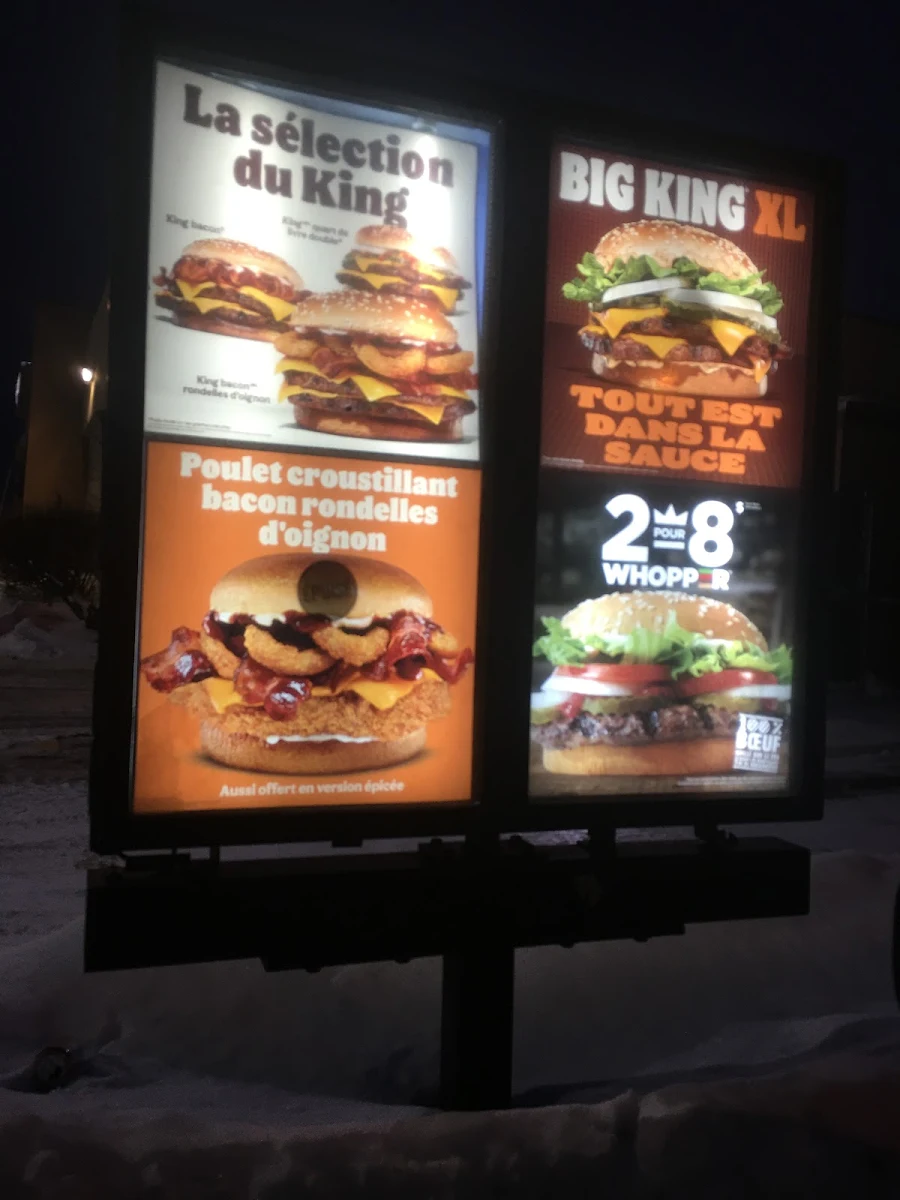 Menu, Burger King