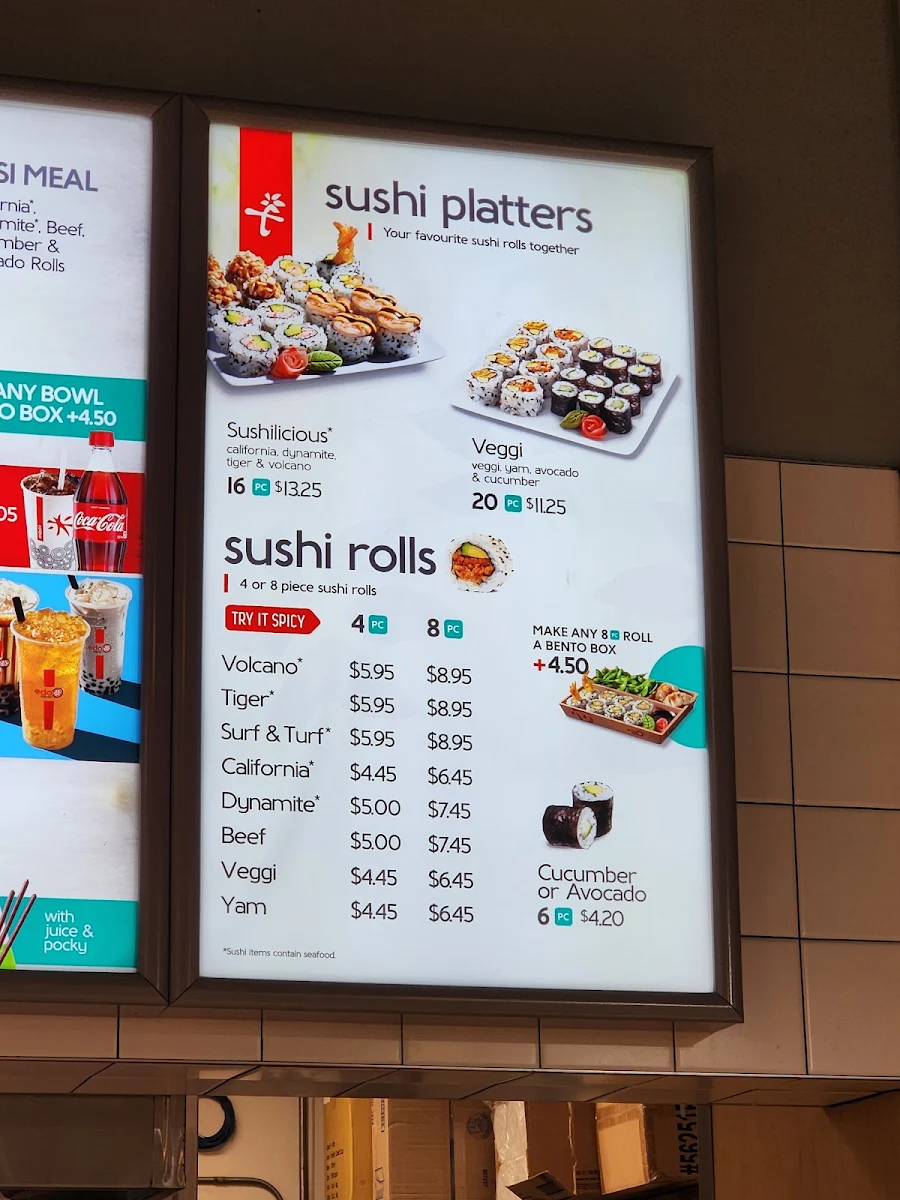 Menu, Edo Japan