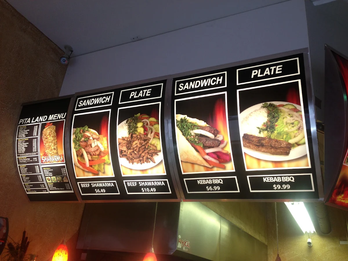 Menu, Pita Land Shawarma - Finch
