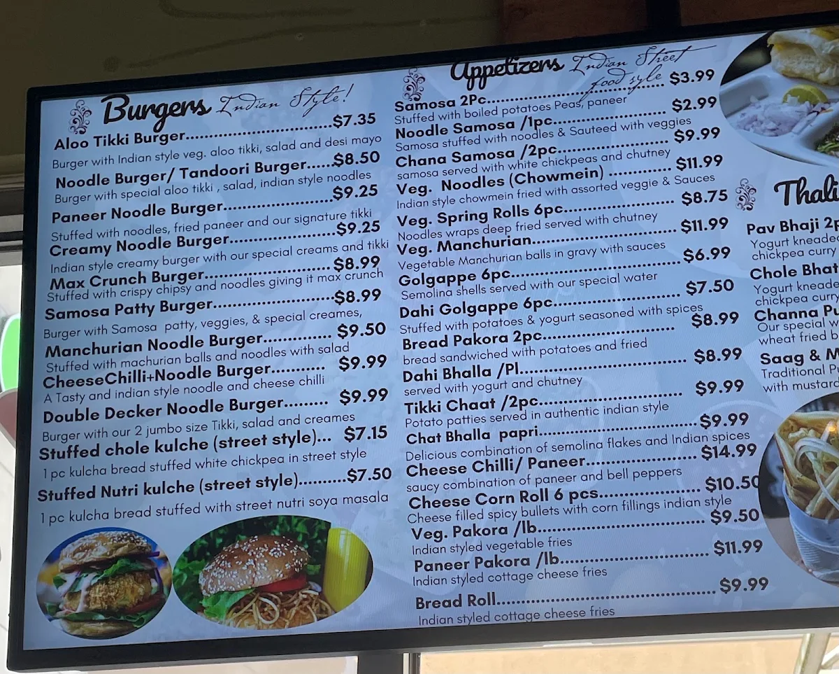 Menu, Namdhari's Punjabi Spice Restaurant (100% Pure Vegetarian)