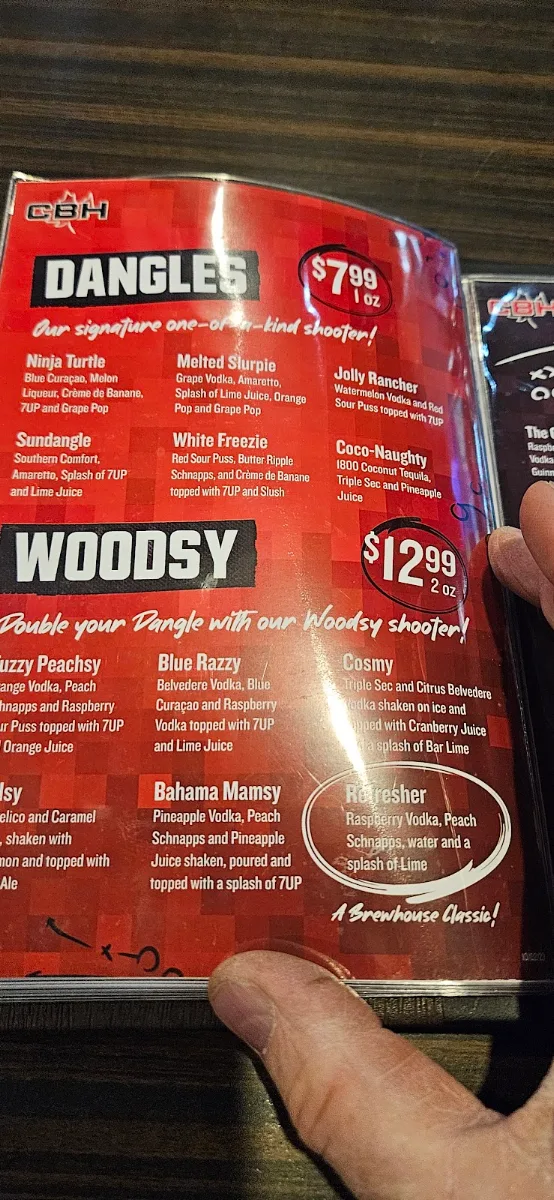 Menu, The Canadian Brewhouse (Winnipeg)
