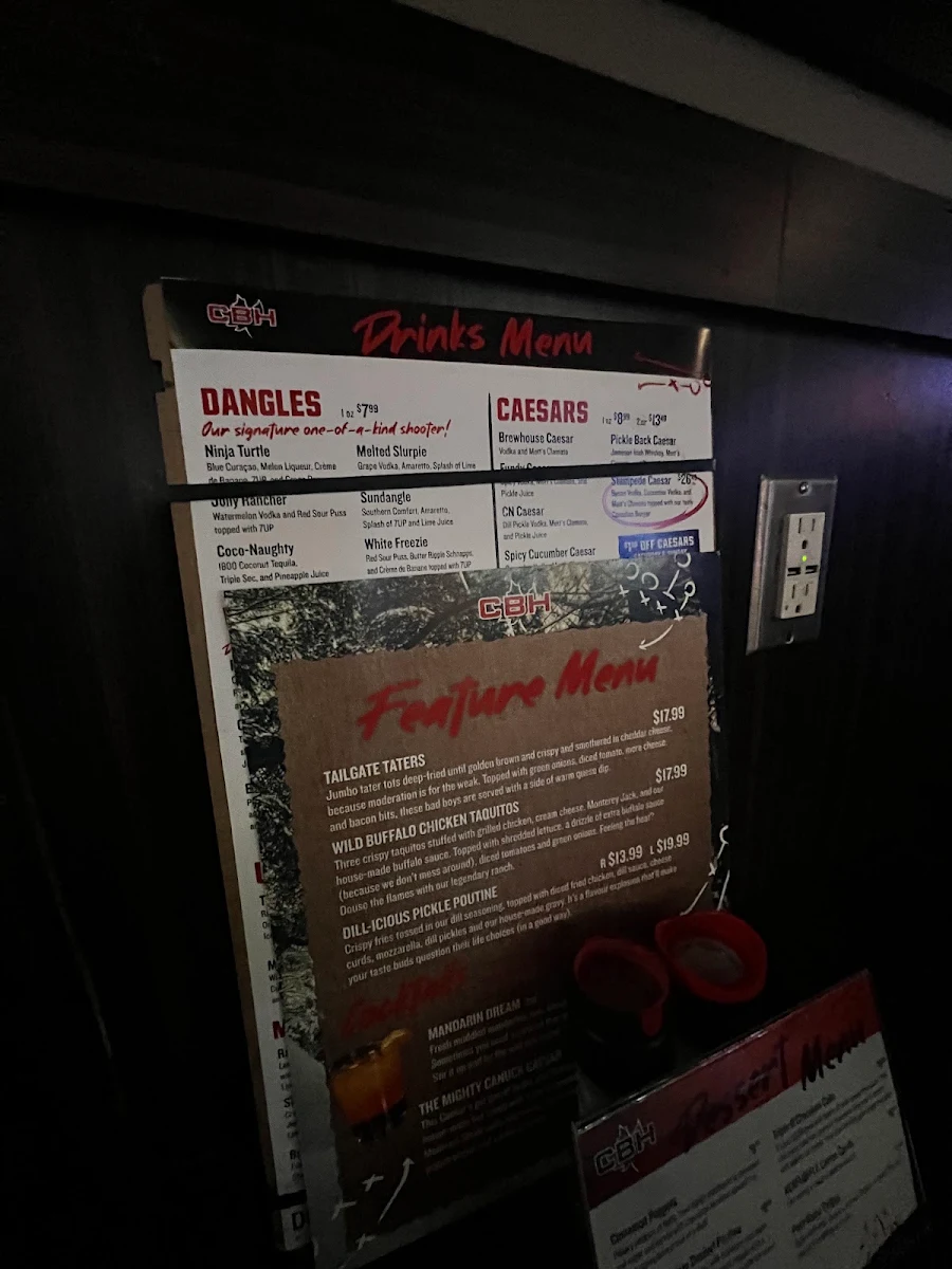 Menu, The Canadian Brewhouse (Winnipeg)