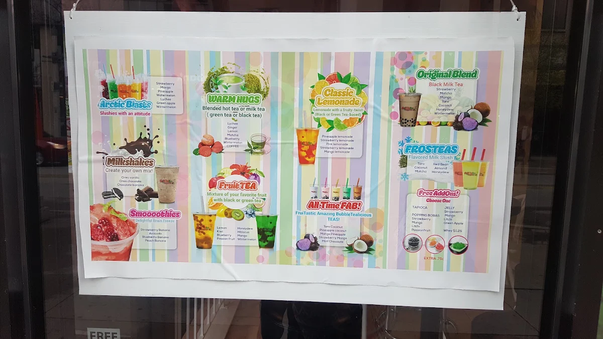 Menu, BubbleTea Express
