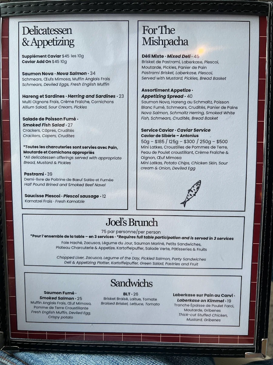 Menu, Restaurant Yans Deli, Steakhouse & Grill