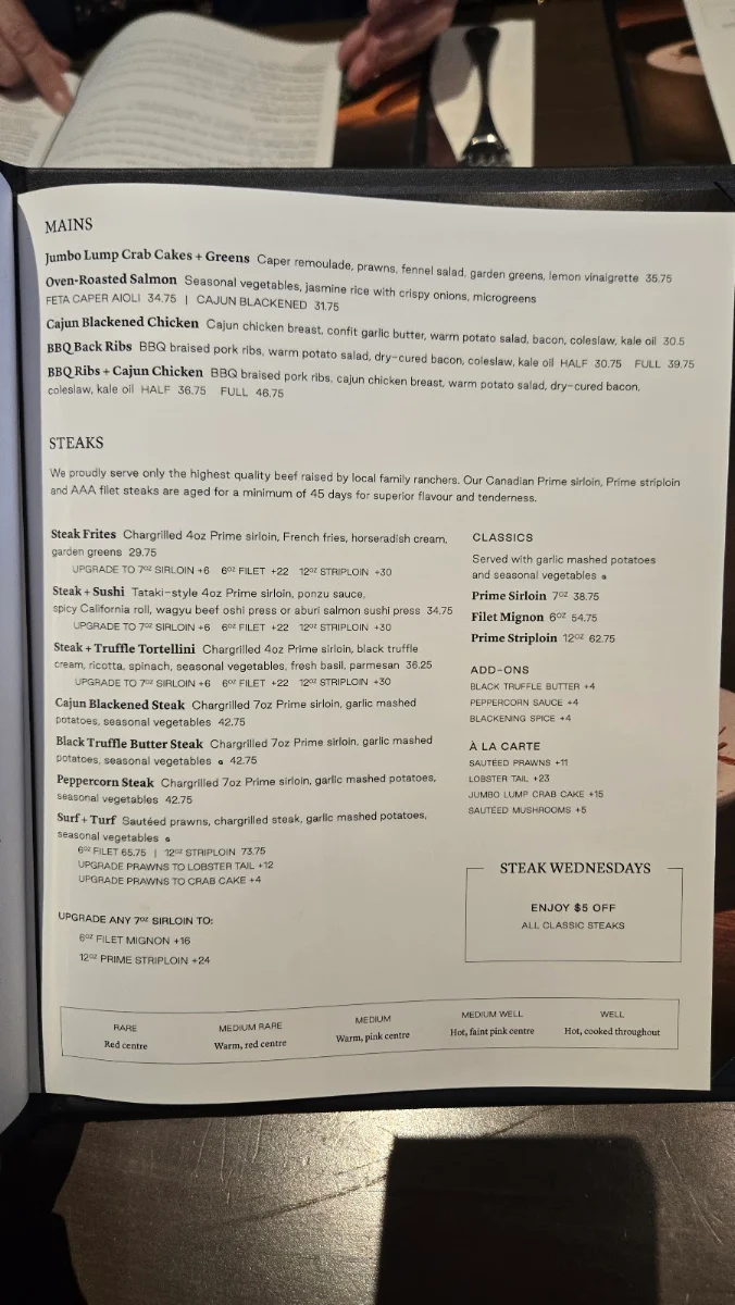 Menu, Earls Kitchen + Bar