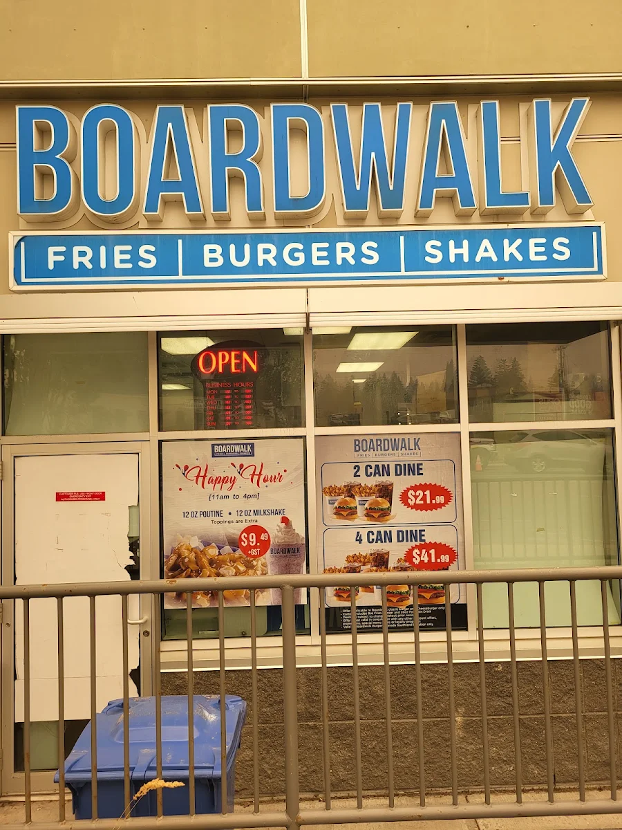 Menu, Boardwalk Burgers - Calgary Southland
