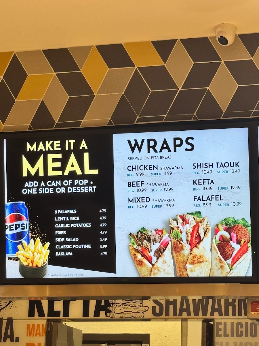 Menu, Villa Madina